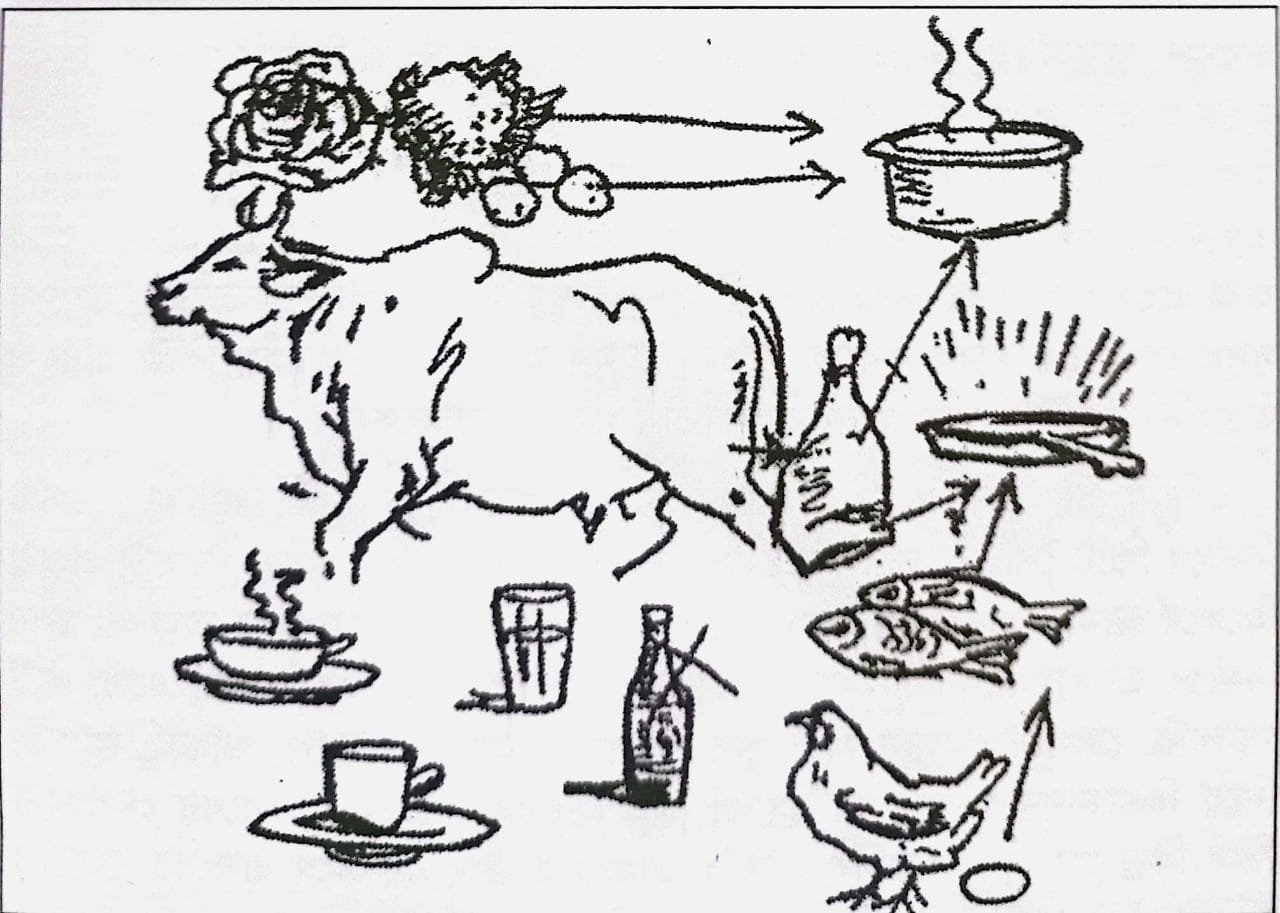 ছবির ভাষায় কথা বলা । শিল্পী জয়নুল আবেদিন