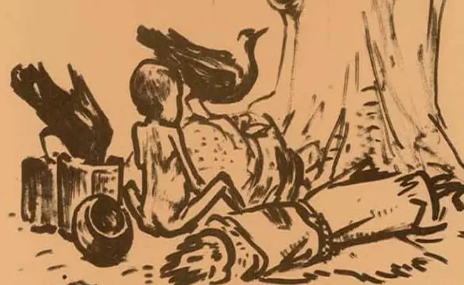 ছবির ভাষায় কথা বলা । শিল্পী জয়নুল আবেদিন